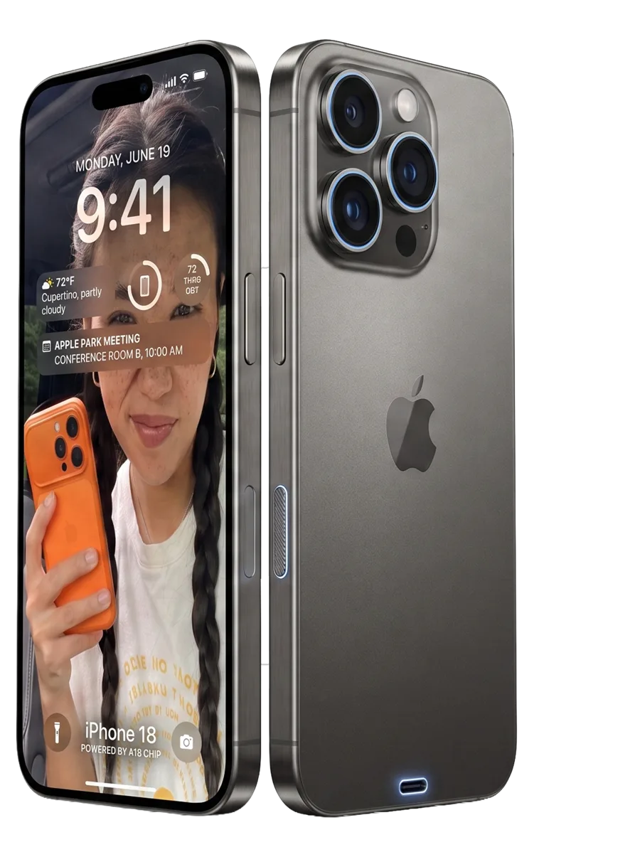 An iPhone seen from the front and back, lock screen showing 9:41